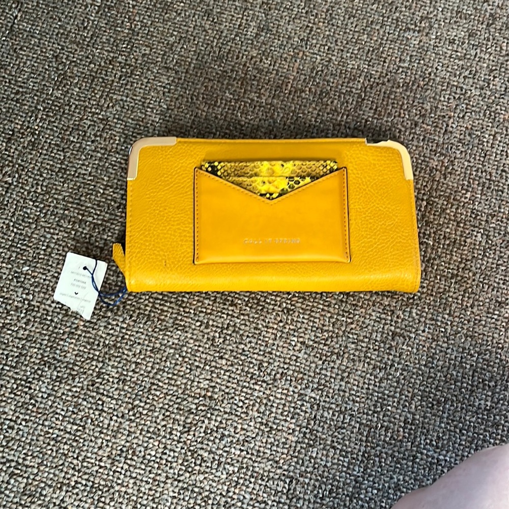 Wallet/clutch-mustard yellow